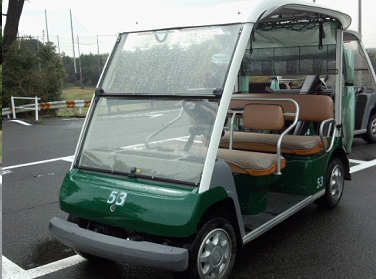 ヤマハ発動機製五人乗ガソリン電磁誘導式ゴルフカート